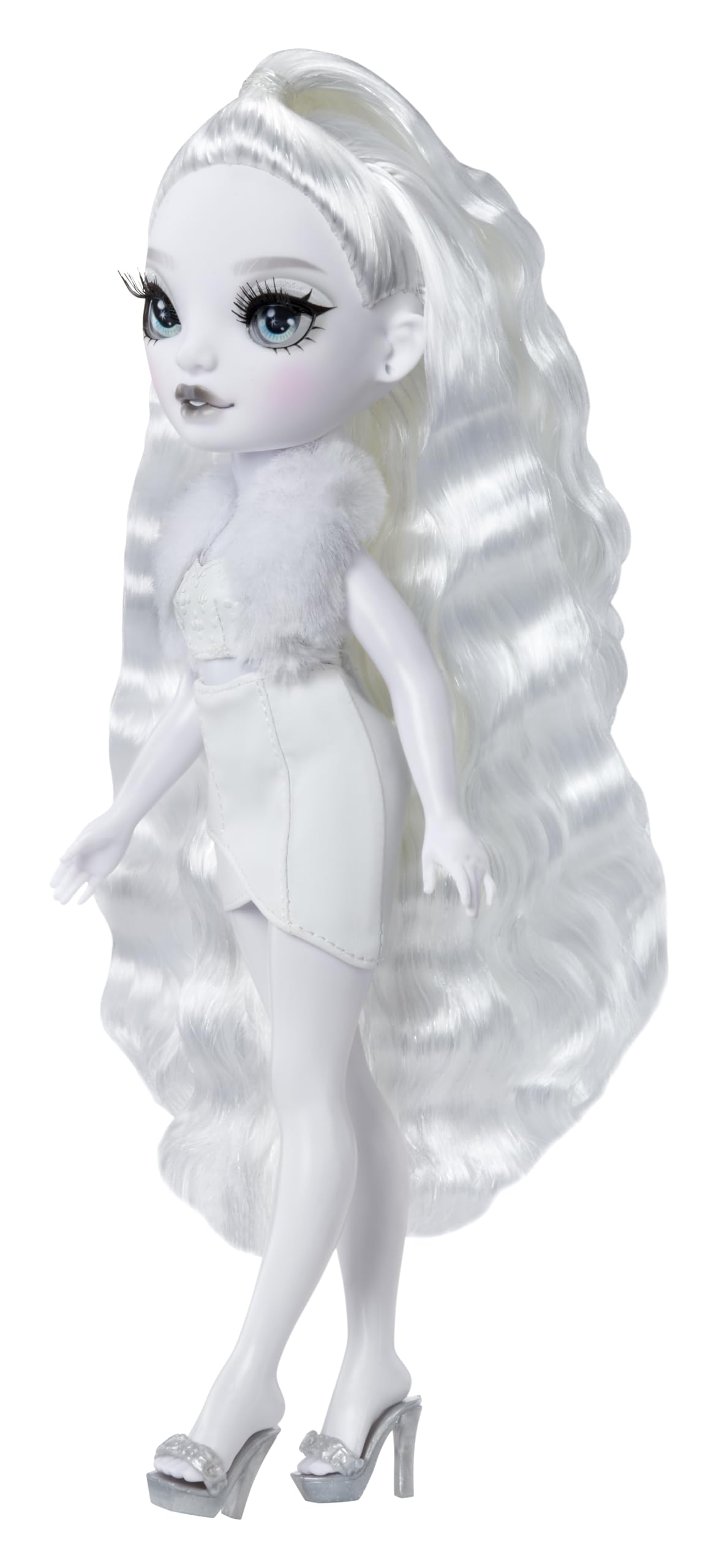 Rainbow High Shadow High Natasha Zima Grayscale 11” Fashion Doll with White Hair and White Outfit, Stylish Handbag, for Kids 4-10 Years Old