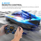 Akargol RC Boat with LED - Remote Control Boat for Pools and Lakes 2.4 GHZ RC Boats with 2 Rechargeable Battery Whole Body Waterproof, Low Battery
