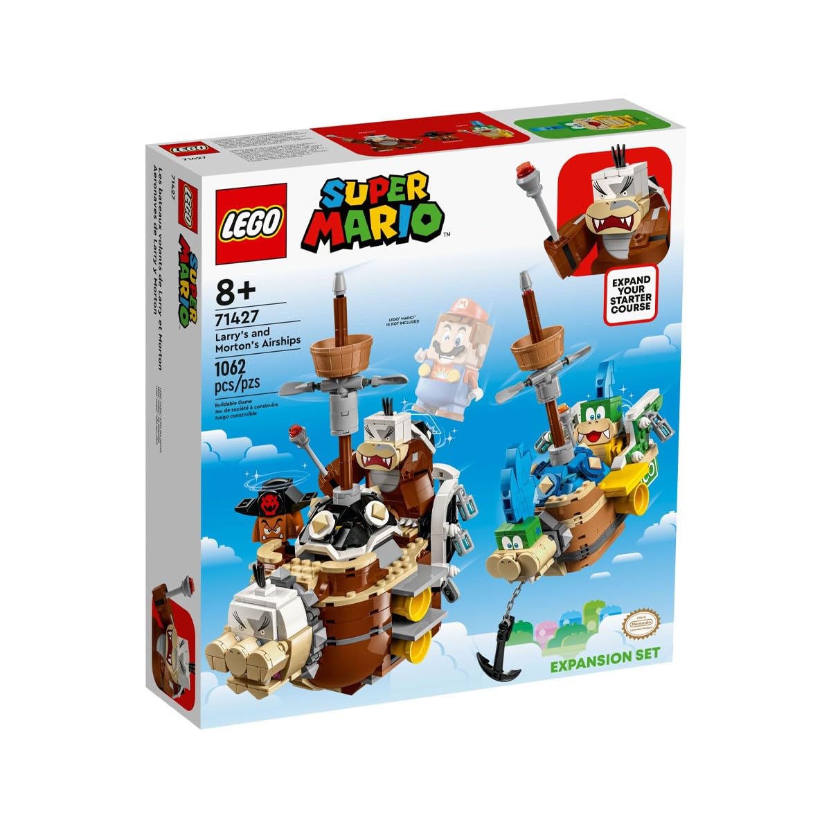 LEGO Super Mario 71427 Larry and Morton Flying Fortresses Expansion Set, Character Toy