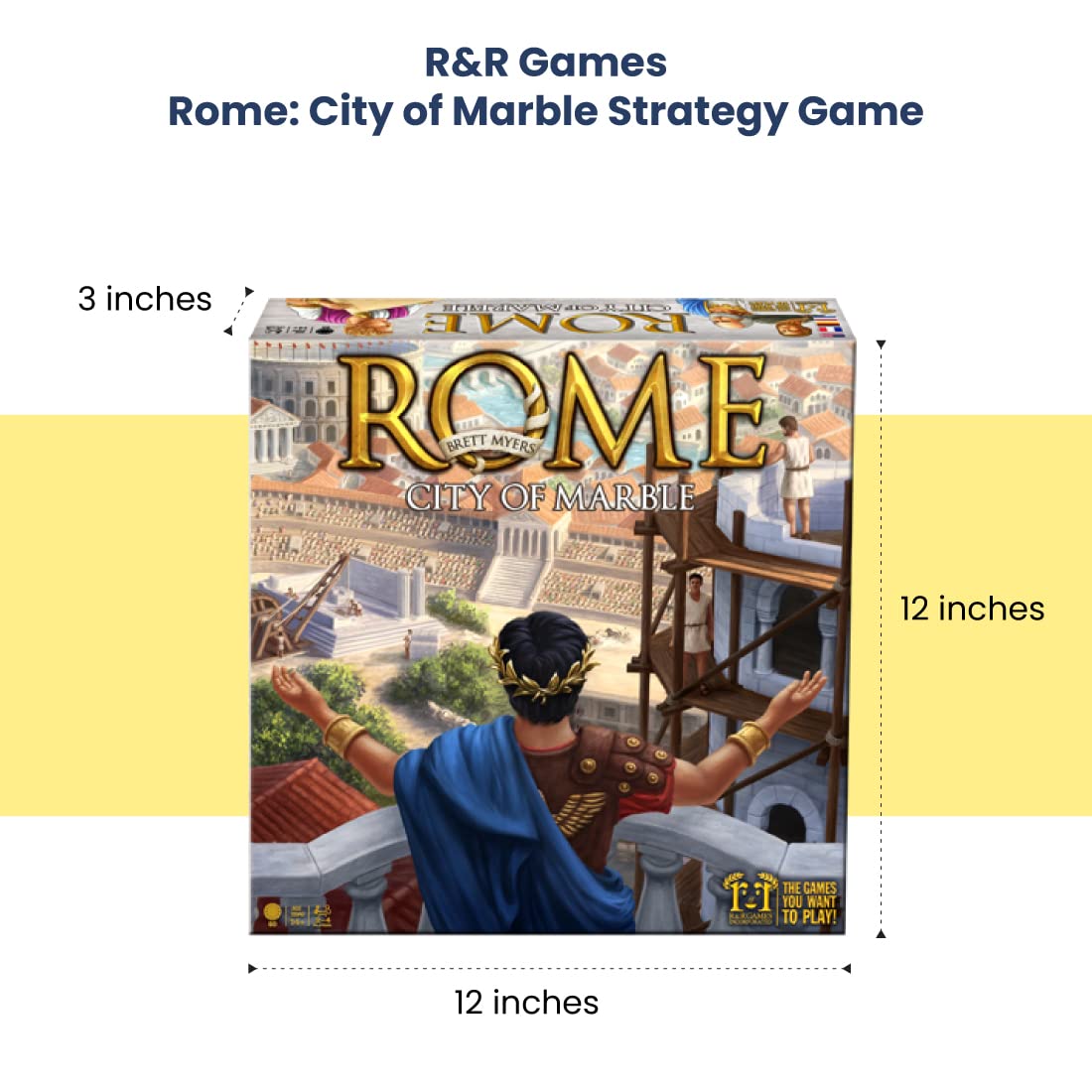 R&R Games Rome: City of Marble Game: A Strategic Tile-Laying Game for Family Night