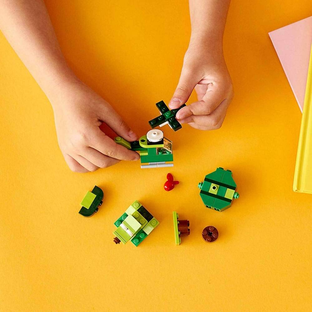 LEGO Classic Creative Green Bricks 11007 Starter Set Building Kit with Bricks and Pieces to Inspire Imaginative Play (60 Pieces)