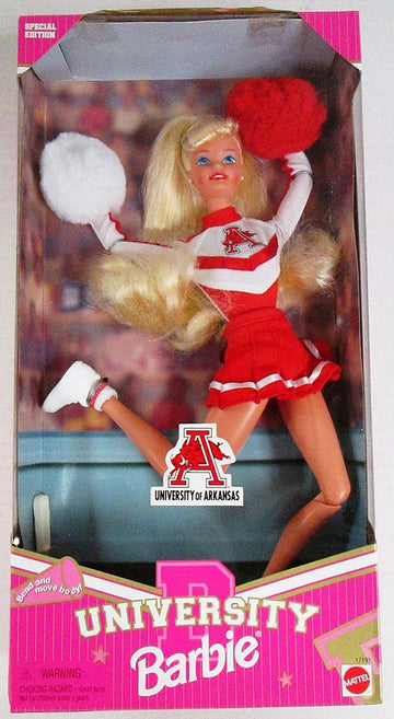Mattel 1996 University of Arkansas Razorback cheerleader Barbie