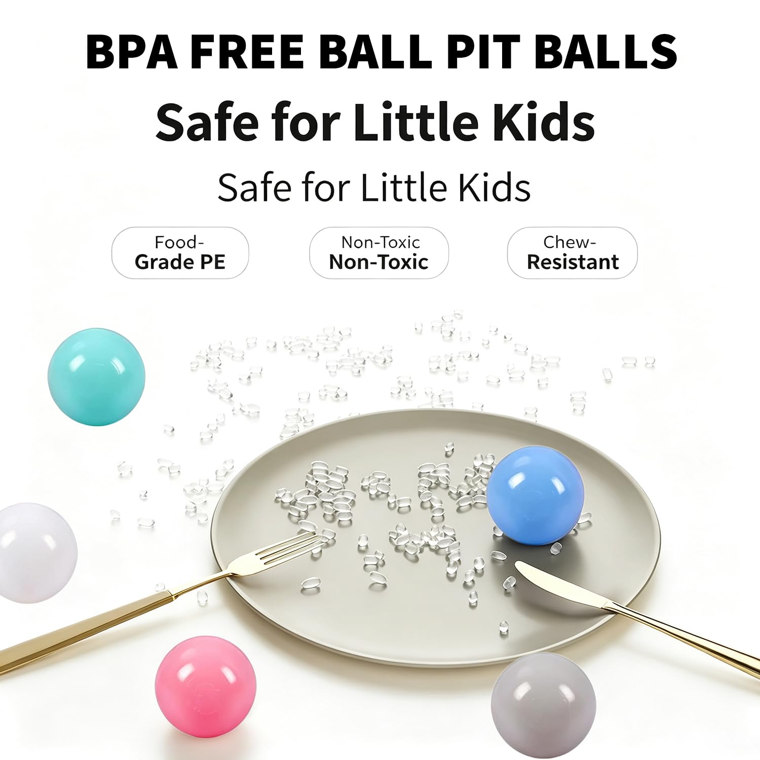 Plastic Ball Pit Balls 50/100/200/400 Pack for Baby Toddler Kids Play
