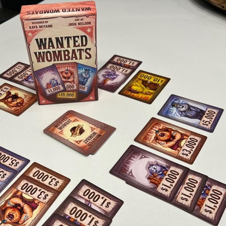 Wanted Wombats | Addictive Push Your Luck Strategy Card Game | Easy to Teach and Quick to Learn | Take with You Everywhere | Age 8+ | 2-6 Players