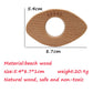 Alenybeby Natural Wooden Baseball Montessori Toy Pendant Pure Natural Beech Wood Animal Shape Toy For Handmade Necklace/Bracelet (10pcs)