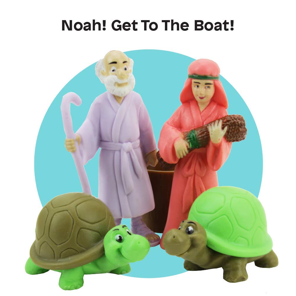 Boley Noah's Ark Playset - 29 Piece Bible Story Toys Play Set for Kids with Boat, Noah and Wife Figurines, Zoo Animals, and Barn Accessories