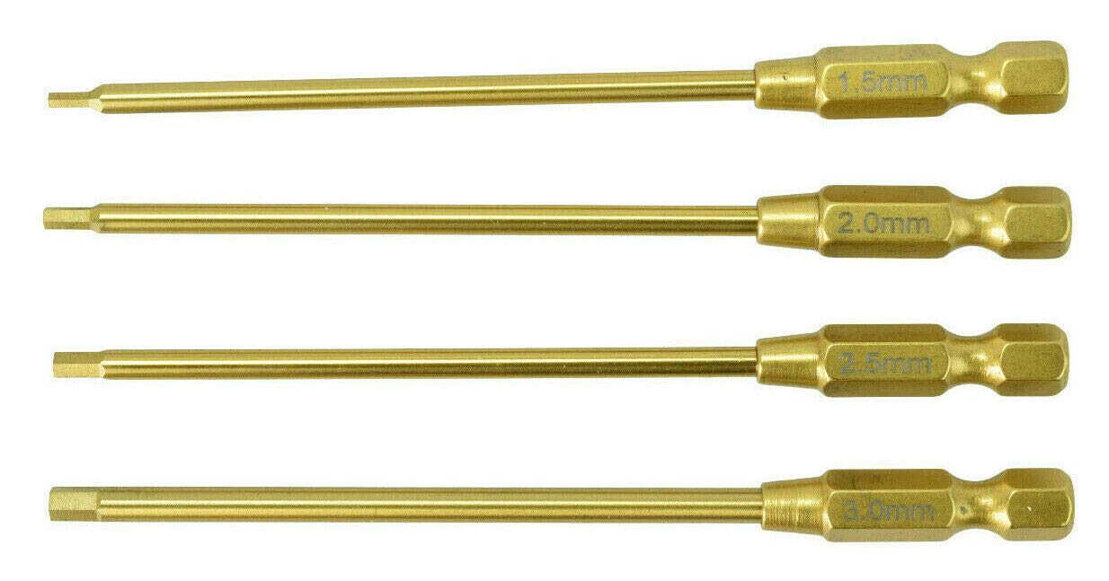 Apex RC Products 1.5, 2, 2.5 & 3mm Titanium Quick Change Allen Key Set #2739