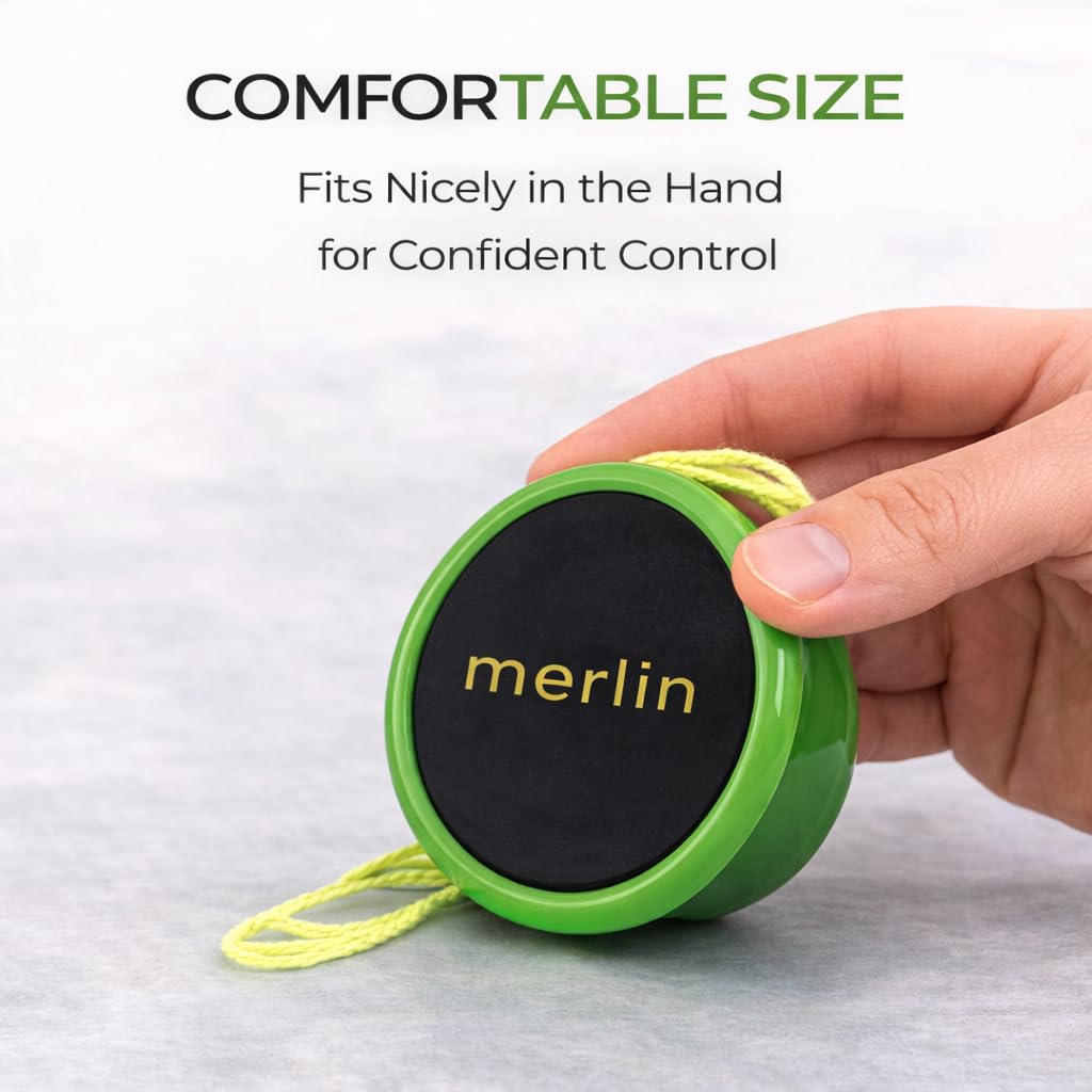 Merlin Yoyo Professional & Responsive with Narrow C Bearing, Silicone Response System - Extra String Included - Trick Yoyo for Beginners & Skill Play