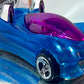 Mattel Hot Wheels 1997 Power Pipes Diecast Vehicle Collector #531 Phantom Racer Series 3 of 4 | Clear Blue Body Purple Tinted Windows Chrome Metal Car