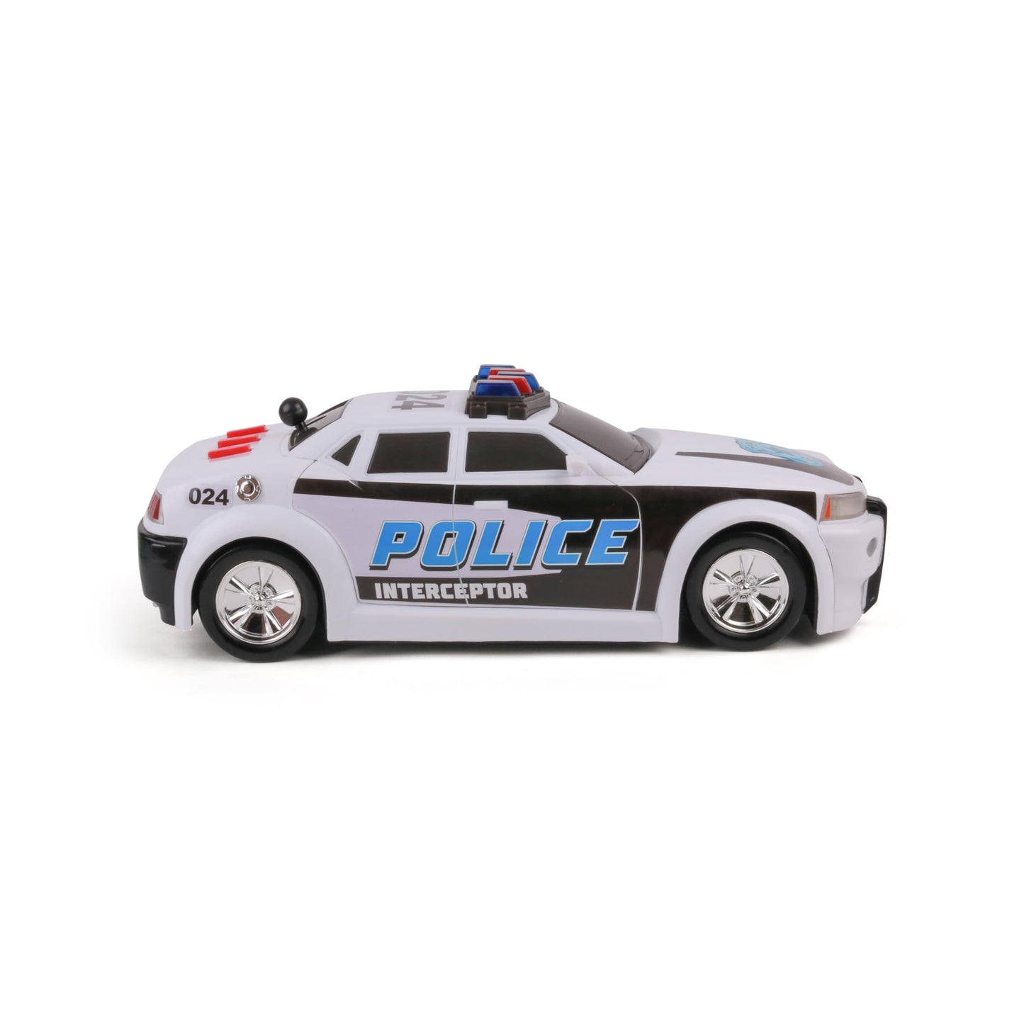 Mighty Fleet Mighty Motorized Police Cruiser Toy Police Car - Realistic Lights, Sounds & Motorized Feature - Ages 3 and Up