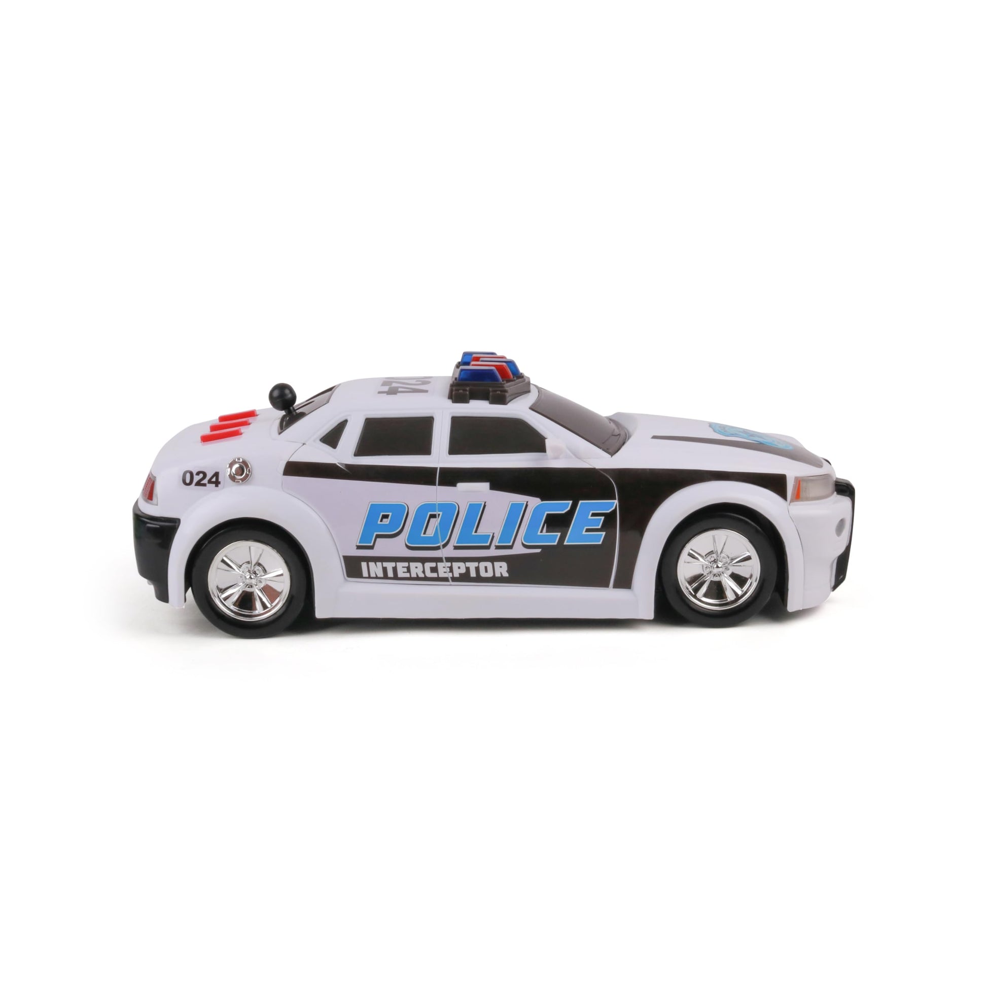 Mighty Fleet Mighty Motorized Police Cruiser Toy Police Car - Realistic Lights, Sounds & Motorized Feature - Ages 3 and Up