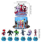 25Pcs Spider Cake Decorations with 24pcs Cupcake Toppers, 1pcs Happy Birthday Cake Topper, Cartoon Themed Party Supplies, Perfect for Birthday Party