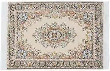 1/12 Scale Dollhouse 10 x 15cm MiniatureWoven Rug, 2026 Upgrade Silk Floor Carpet, Decorative Covering for Dolls House