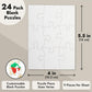 Blank Puzzles to Draw On - DIY Puzzle Craft & Pieces to Write On - Interactive Learning & Blanks for Kids - 24 Pieces, 5.5 x 4 in