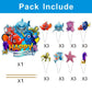 25Pcs Finding Nemo Cake Decorations with 24pcs Cupcake Toppers, 1pcs Cake Topper for Kids Birthday Party Supplies