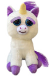 Feisty Pets Expressions, Glenda Glitterpoop, Plush Stuffed Pet Animal that Sticks Her Tongue Out with a Squeeze