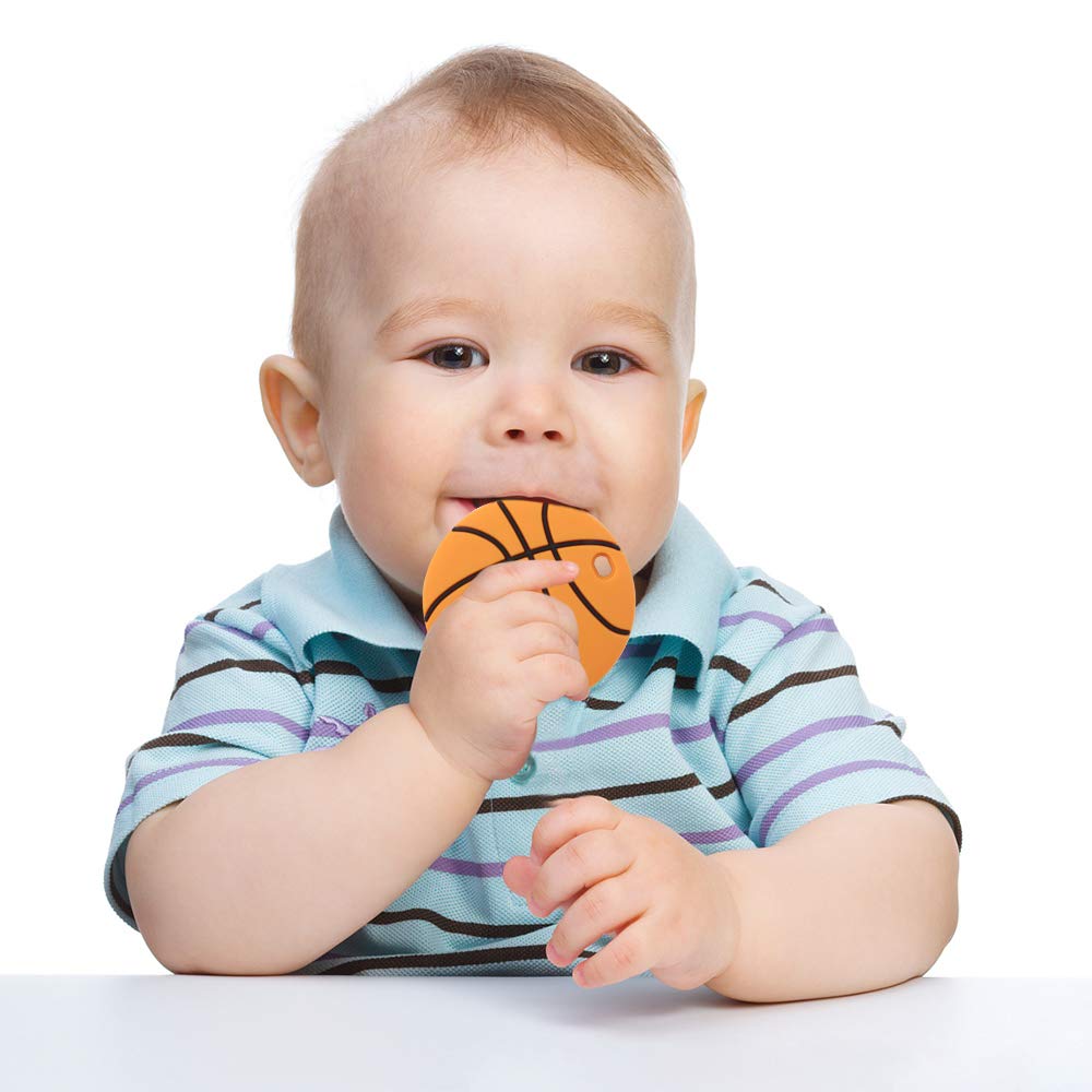 Baby Basketball Teething Toys, BPA-Free Silicone Teether