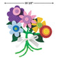 Fun Express Felt Flower Bouquet Craft Kit - Creative DIY Arts & Crafts for Kids - Perfect for Home Birthday Parties and Special Occasions Includes
