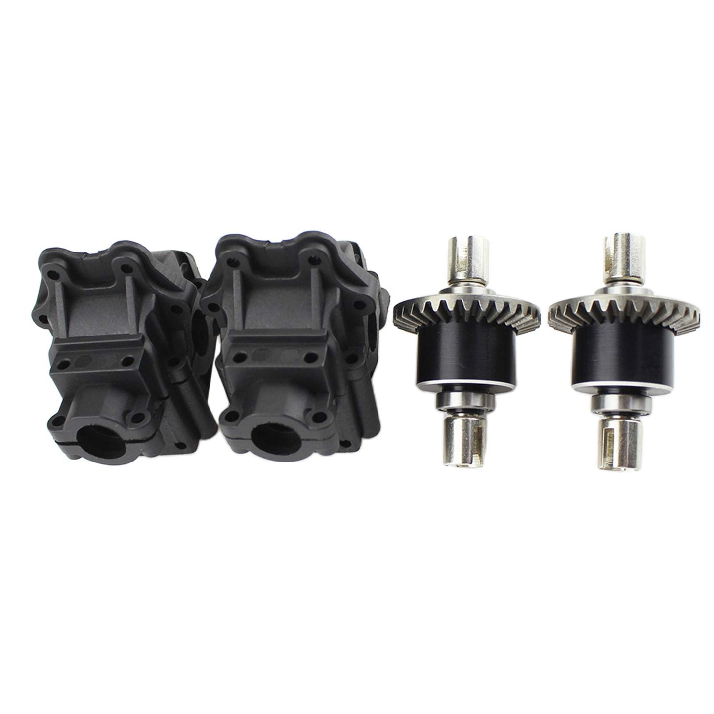 lahomia Wltoys RC Car 2 Pair Plastic Housing Cover Shell and Metal Differential,Retrofit and Upgrade Accessories for 144001,124018,124019 Models