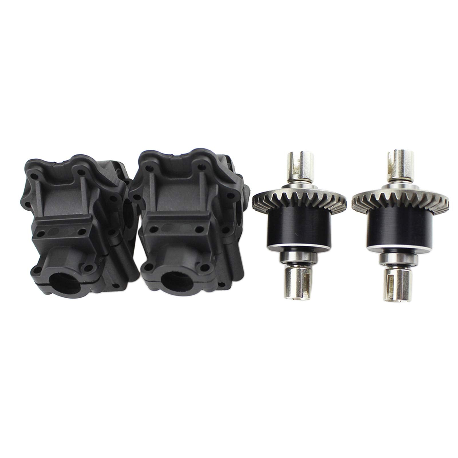 lahomia Wltoys RC Car 2 Pair Plastic Housing Cover Shell and Metal Differential,Retrofit and Upgrade Accessories for 144001,124018,124019 Models