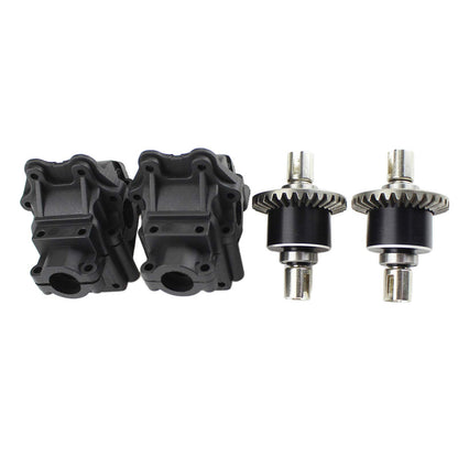 lahomia Wltoys RC Car 2 Pair Plastic Housing Cover Shell and Metal Differential,Retrofit and Upgrade Accessories for 144001,124018,124019 Models