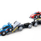 Hape Race Car Transporter | Six-Piece Wooden Toy Train Car Transport Set for Kids