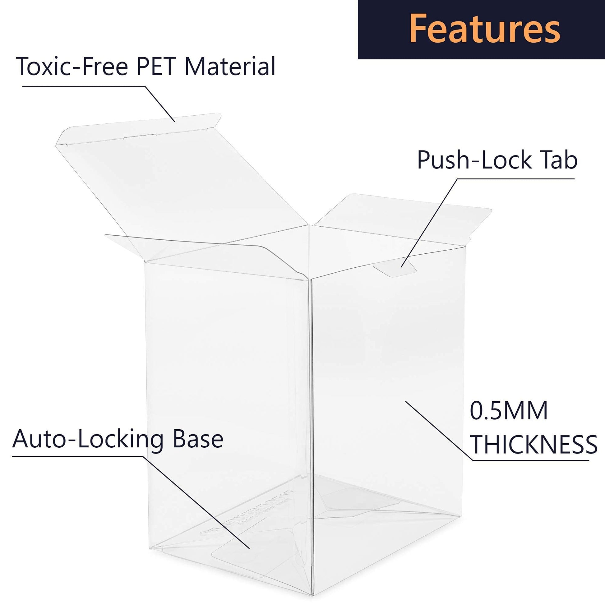TitanShield 0.5mm Pop Protectors Sleeve Case Compatible with Funko - 4" Inch Pop! Vinyl Figures (20 Pack)