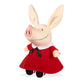YOTTOY Olivia the Pig Plush Doll - Olivia Stuffed Animal Inspired by the Olivia Books by Ian Falconer, Soft 11 Inch Storybook Pig Plush Toy with Red