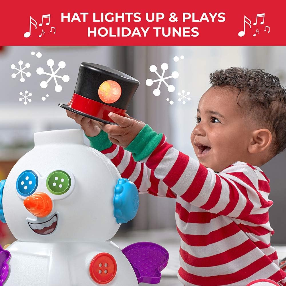 Step2 My First Snowman, Kids Interactive Christmas Toy, Plays Holiday Music & Lights Up, Includes 15 Piece Toy Accessories, Made of Durable Plastic