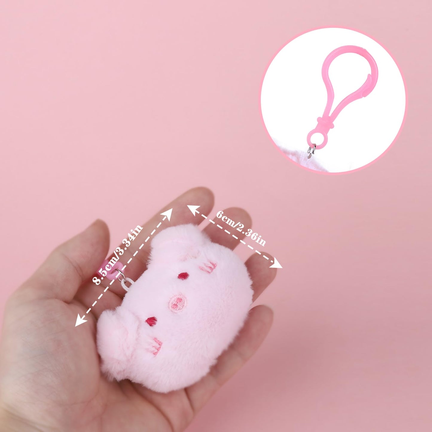 Niceup Bulk 28pcs Plush Keychains Mini Stuffed Animals for Kids Party Favors Goodie Bags Gift Mini Claw Machine Toys