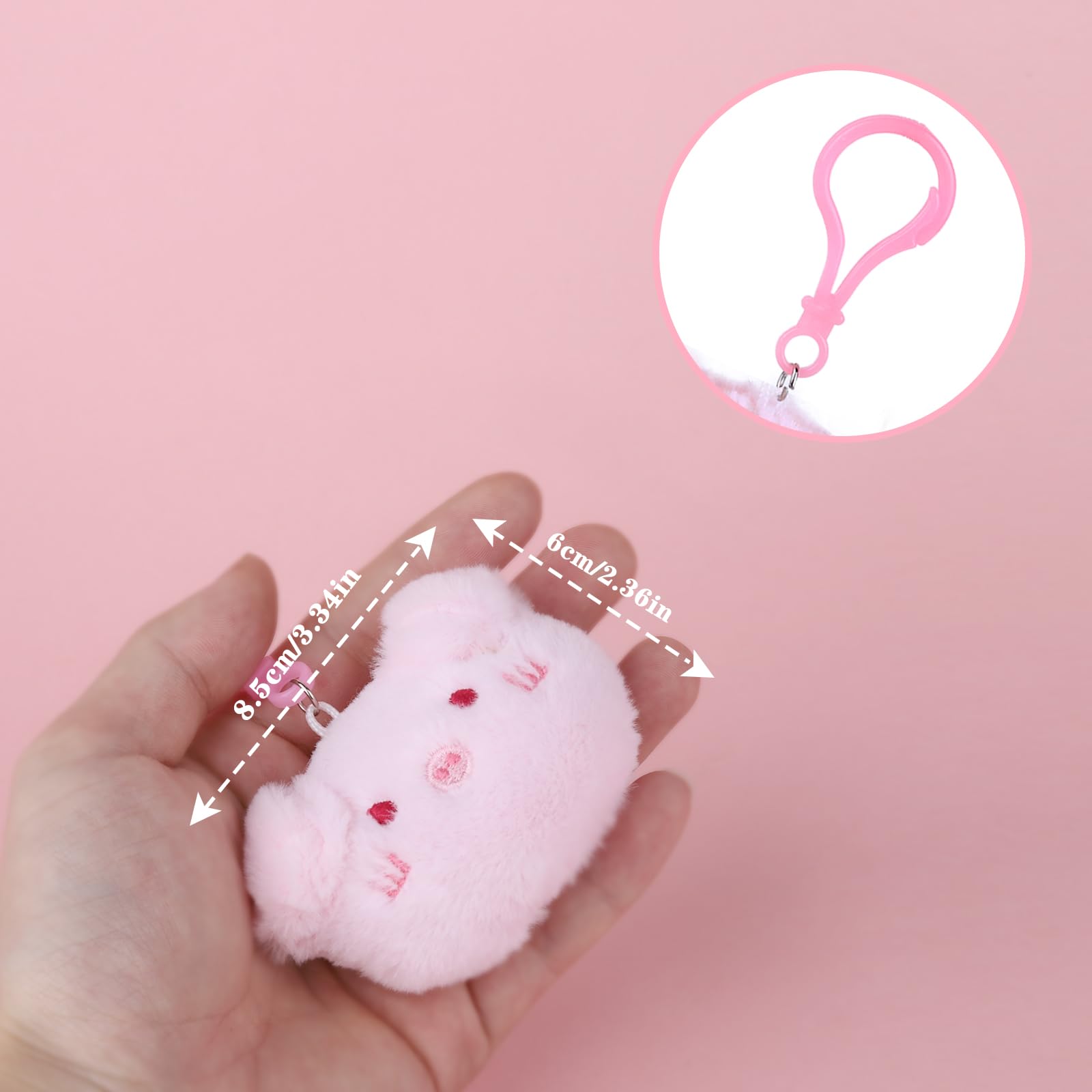 Niceup Bulk 28pcs Plush Keychains Mini Stuffed Animals for Kids Party Favors Goodie Bags Gift Mini Claw Machine Toys