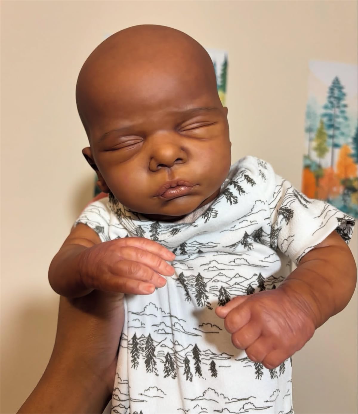 GYCV Reborn Baby Dolls Black Boy 19 Inch Realistic Dark Skin Newborn Doll Soft Body African American Life Like Baby Dolls that Look Real Black Reborn