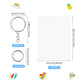 FASBET 135pcs Big Size Heat Shrinky Paper Keychain Kit with 120pcs Keychains Accessories and 15pcs A4 (11.7''x8.3'') Clear Heat Shrinky Art Film Paper
