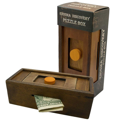 Discovery Enigma Secret Puzzle Box Money and Gift Card Holder Trick Lock