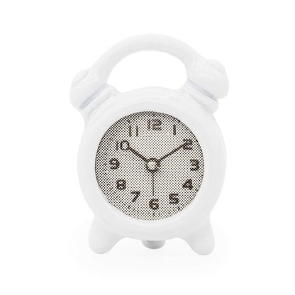 Odoria 1/12 Miniature Alarm Clock Dollhouse Decoration Accessories, White