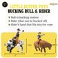 Little Buster Bucking Bulls Rodeo Set | Brown & Spotted Bulls with Riders | 1:16 Scale Collectible Farm & Ranch Display | Authentic Western
