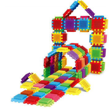 Dimple 360-Piece Set Large Stacking Blocks and Interconnecting Building Set, Makes 60 Blocks, for Boys & Girls, Educational Fun, Great Toy for Child