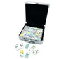 Front Porch Classics, Mexican Train Domino Set On-The-Go Aluminum Carrying Case, 2 to 8 Players Ages 8 to 99