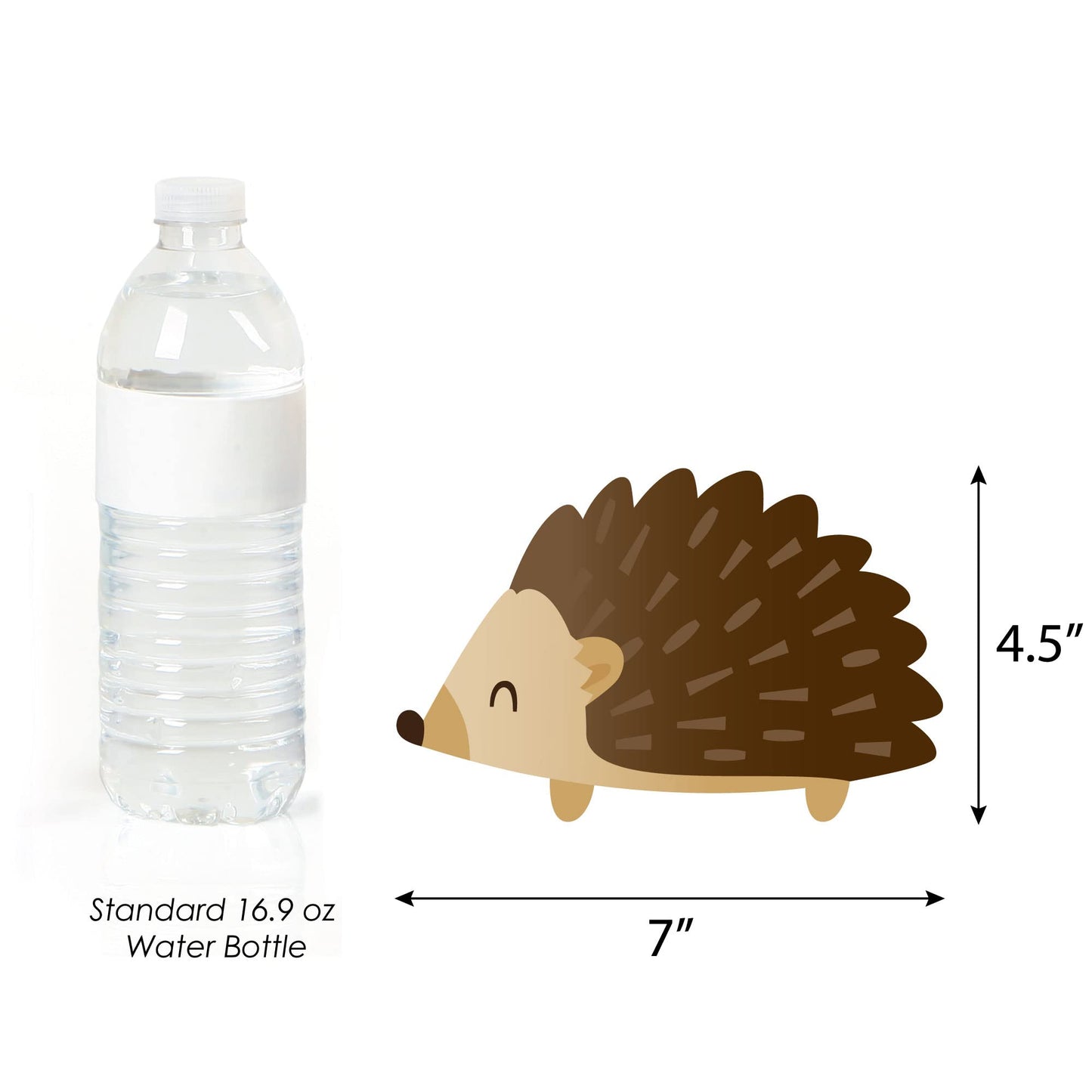 Big Dot of Happiness Forest Hedgehogs - Decorations DIY Woodland Birthday Party or Baby Shower Essentials - Set of 20