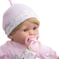 JC Toys Nonis Boutique 15" Realistic Soft Body Baby Doll with Blonde Hair, Blue Eyes, Open/Close Eyes | 10 Piece Gift Set with Bottle, Rattle