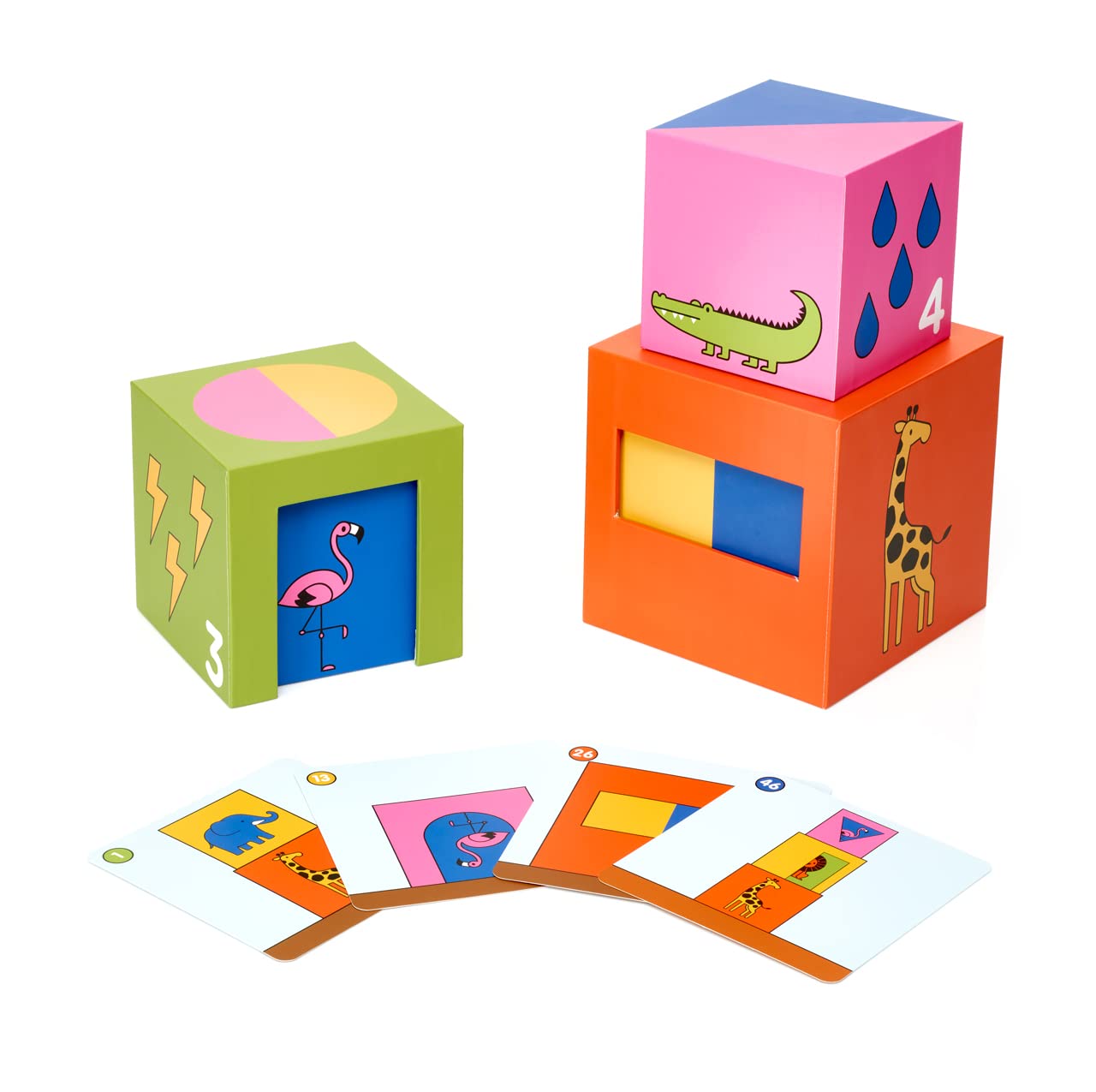 SmartGames Peek-A-Zoo Learning Game with 48 Challenges - Educational Stacking Puzzle Toy for Ages 2+