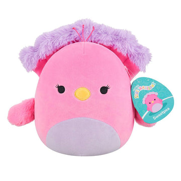 Squishmallows Original 7.5-Inch Sweetpea the Pink and Purple Peacock
