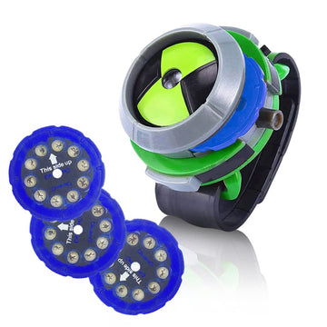 Cartoon Projector Watch Toy for Alien Force and Mysterious Projection Action Figures Model Toy for Kids Birthday Party Supplies