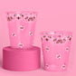 xo, Fetti Cowgirl Plastic Cups - Set of 16, 12oz | Western Party, Pink Cowgirl, Rodeo Cups, Bandana Print, Girls Birthday, Boot Decorations