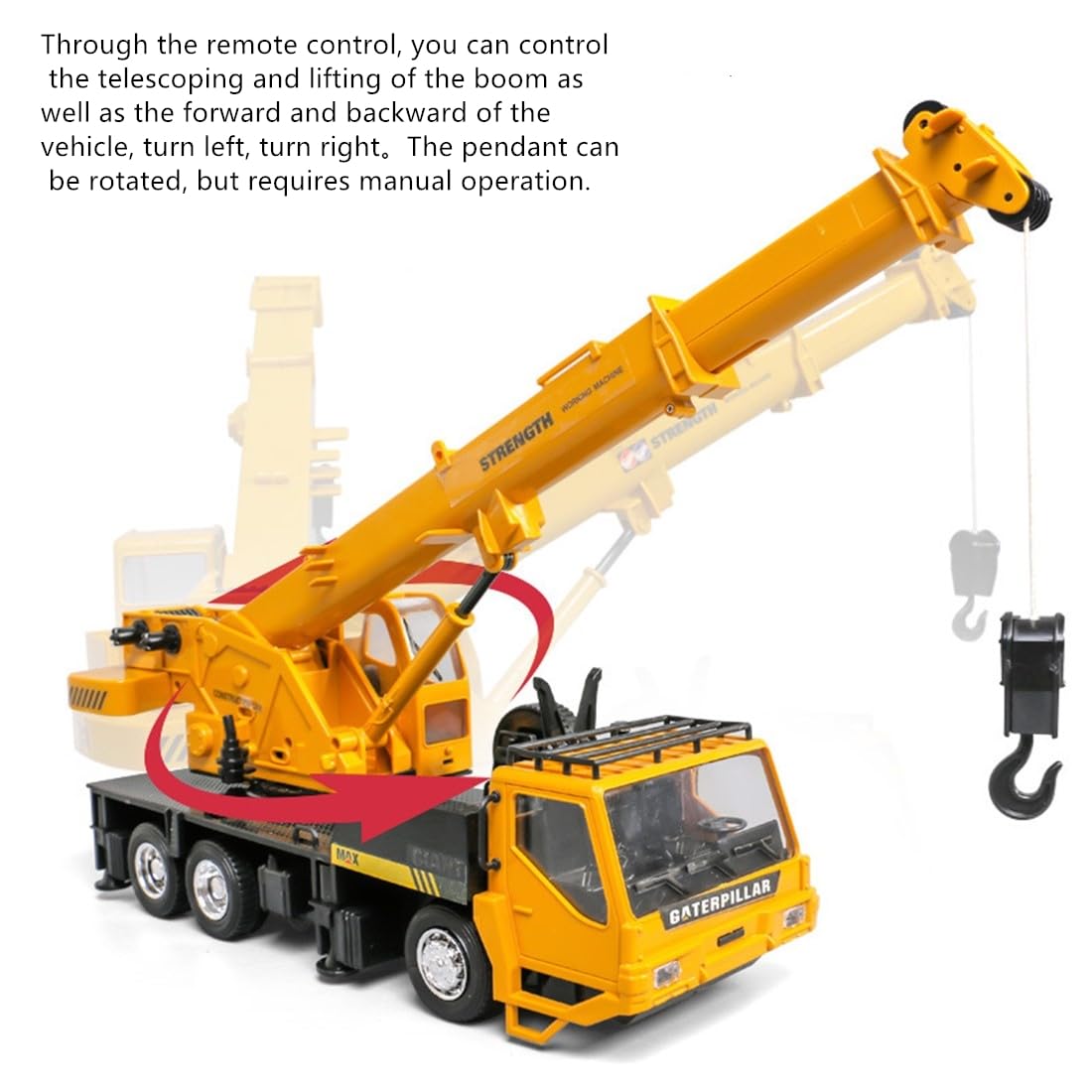 RC Crane Toy Construction Vehicles Remote Control Large Crane Toys for Kids