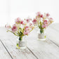 Miniature Flowers in Vase Set - 1:6 Scale Dollhouse Décor with Realistic Details, Tiny Floral Arrangements for Micro Landscape, Train Platform