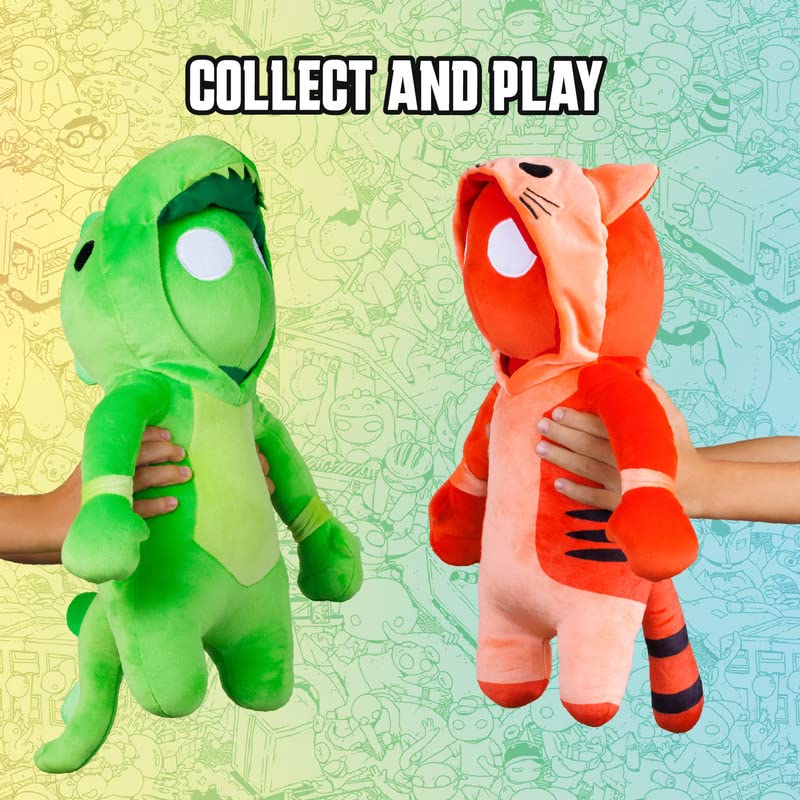 Gang Beasts Super Stretchy Plush - Green Dragon - 16 Inches - Cute Plush Toys for Kids Toys - Collect All Four Characters - Huggable Plush Kids Toys