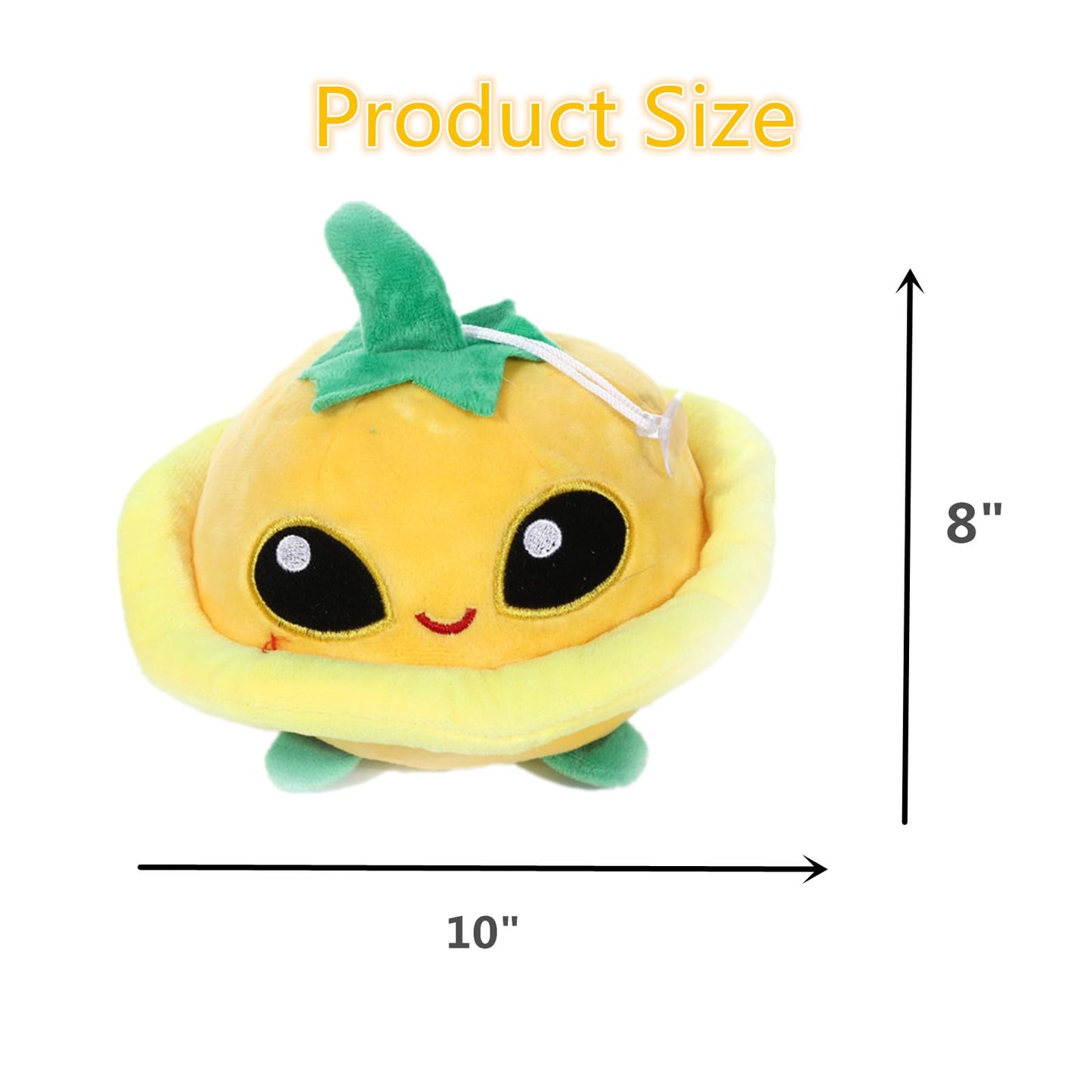 Suyudian 3 PCS PVZ Plant and Zombies Plush Plants Sets 1 2 Stuffed Soft Toys Orange Bean, Yellow Flying PVZ Figure Doll, Great Gifts for Boys