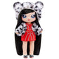 Na Na Na Surprise Cozy Series Leona White 7.5" Fashion Doll Snow Leopard-Inspired with Black Hair, 3-Piece Outfit and Fuzzy Clip-on Purse, Poseable