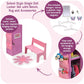 Badger Basket School-Style Single Doll Locker Set with Bench, Rug, and Accessories - Purple and Pink Design for 18-Inch Dolls